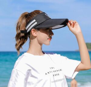 フォロー割あり UVカット 紫外線対策 つば 折りたたみ 日よけ帽子 つば広ハット 帽子 日焼け対策 サンバイザー スライド式 