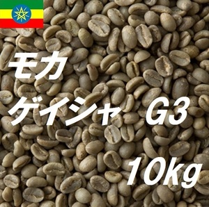 コーヒー生豆　モカ ゲイシャG3　10kｇ 送料無料　グリーンビーンズ