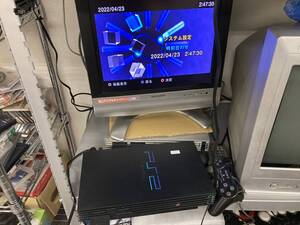 レンズと電池交換品 22-0421-08 プレイステーション2 本体一式動作品 SCPH-15000