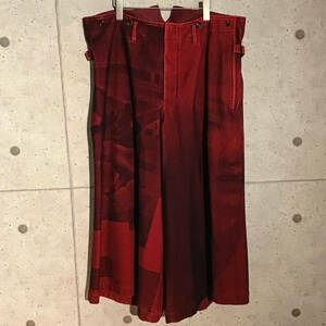 ONtheCORNER ITEM No.1026/YohjiYamamoto POURHOMME ヨウジヤマモトプールオム 赤フラノ サスペンダーパンツ 18aw/LOOK33 size:2 MIYAVI