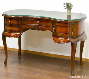  notes please read special price! antique style Brown wood lighting desk Brown wood writing desk 