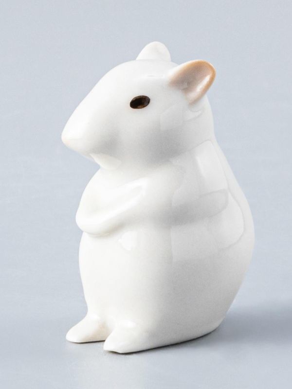 [Russian Famous Pottery] [#IPM0162] (0) ◆ [Free Shipping] Imperial Porcelain Figurine Little Mouse Made of Ceramic (Height 5cm) A Classy Gift, Handmade items, interior, miscellaneous goods, ornament, object