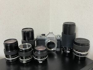 Nikon Nikomat FT2 Nikkor 50mm f1.4 Micro-NIKKOR 55mm f2.8 135mm f3.5 200mm f4 AUTO TAMRON 28mm RMC Tokina 70-210mm ジャンク セット
