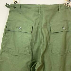  super rare {Dead Stock / Side Adjuster/ Large}60s dead [ US ARMY Vintage side adjuster cotton satin Baker pants ]