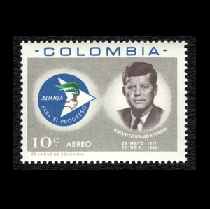 ■コロンビア切手　1964年　ケネディ・メモリアル