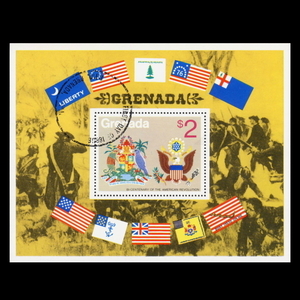■グレナダ切手　1976年　アメリカ独立200周年　初日シート
