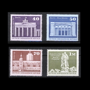 ■東ドイツ切手　1973年　ベルリン / ブランデンブルク　4種完