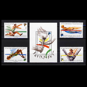 ■ブルガリア切手　1992年　バルセロナ五輪 / オリンピック　シート＋4種完