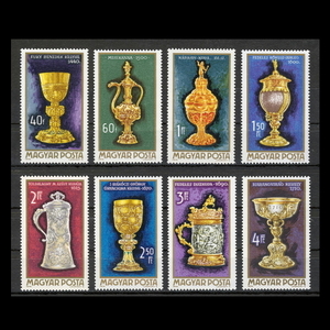 ■ハンガリー切手　1970年　ハンガリー美術品　8種完