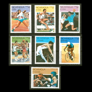 ■ニカラグア切手　1992年　バルセロナ五輪 / オリンピック　7種完