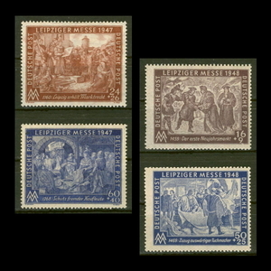 ■ドイツ切手　1947-48年　ライプツィヒ博覧会　2種×2種完