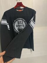 Levi's RED TAB リーバイス　レッドタブ　フットボールデザイン　長袖Tシャツ　ロンT 黒　L ブラック_画像7