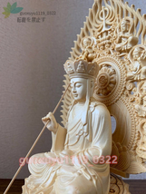 最新作 地蔵菩薩像 木彫 仏教美術 仏師で仕上げ品 28cm_画像8