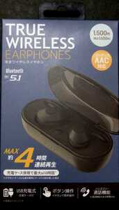 完全ワイヤレスイヤホン 黒 Bluetooth5.1 TRUE WIRELESS EARPHONES 最大約16時間再生 簡単自動ペアリング ハンズフリー通話 USB充電 [管理b