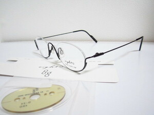 ◆EIGHT G　8グラム　G-24　エイトジー　オーバル型　アンダーリム　ブラック　眼鏡　未使用品