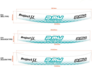 【Projectμ/プロジェクトμ】 HELMET SHIELD STICKER P.mu バイザーステッカー B1A BELL TYPE [ST-VSB1A]