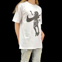 新品 バンクシー BANKSY スウォッシュ AIR スポーツ ジャンプ 少年 大きい オーバー ワイド フィット ビッグ プリント Tシャツ 5XLサイズ_画像3