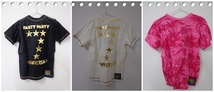 ★224 【新品 送料無料】 PARTY PARTY パーティパーティ キッズ 男の子 120 半袖 Tシャツ 3点セット 黒/白/ピンク 恐竜柄 箔プリント 綿100_画像2