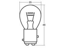 12V 18/5W S25 BAY15d ダブル球 つばなし違いピン 二線 A4873 ホンダ 二輪 ストップ テールランプ スタンレー STANLEY 10個_画像3
