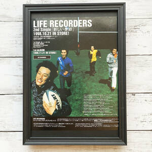 額装品◆LIFE RECORDERS 新しい季節 /90年代/ポスター風広告/A4サイズ額入り/アートフレーム　YC05-1