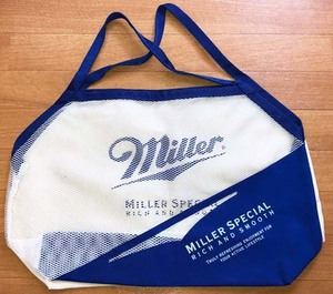 非売品☆MILLER SPECIAL（ミラービール）◆メッシュバッグ◆トートバッグ☆ロゴ入り【未使用】ノベルティ・アメリカのビール