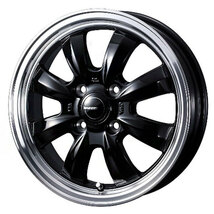 WEDS グラフト８S 15x4.5J +45 4H/P.C.D.100 ブラック ミラトコット(LA550) 向け ホイール4本 送料無料/条件有_画像2