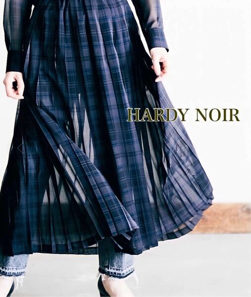 【HARDY NOIR】楊柳チェックプリント プリーツスカート