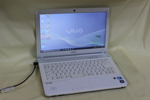 中古ノートパソコン SONY VAIO VPCEA4AFJ Windows10 COREi5 4GB 320GB 14inchワイド HD Bluetooth・カメラ内蔵 OS有 代引き可