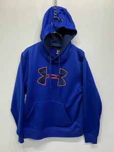 【人気】UNDER ARMOUR/アンダーアーマー　パーカー　メンズSM　サイズ　青／ブルー　トレーニング　スポーツ　K1792