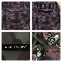 Color camo hoodie jacket Lサイズ BURGUNDY a bathing ape BAPE SNOWBOARD エイプ ベイプ アベイシングエイプ スノボ ジャケット 迷彩 m85_画像7