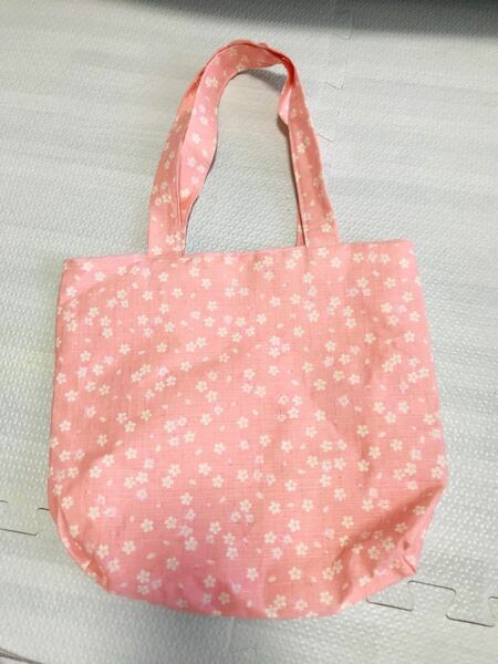 未使用　トートバッグ　和装に　桜柄ピンク