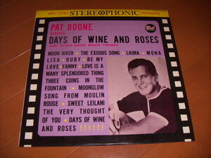 ●即決！LP：PAT BOONE DAYS OF WINE AND ROSES パット・ブーン、映画主題歌を歌う 第1集：ペラジャケ