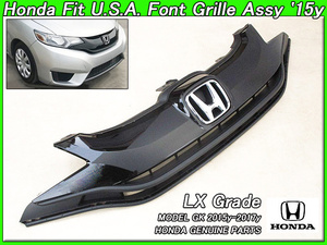 フィットGK前期【HONDA】ホンダFIT純正USフロントグリル-LXグレード(15-17年モデル)/USDM北米仕様USAメッキモール無しタイプGK3GK4GK5GK6