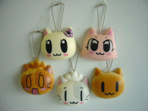 ♯Hyt14Ftねこねこベーカリーやきたてマスコットにゃ全5種ぱふえ♂TAKARATOMYARTS♀200円〓010887_c