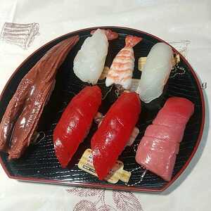 【お寿司】食品サンプルマスコット③ 7個セット 超リアル食べれませんBC リアルフードマスコット 握り寿司 穴子 海老 鮪