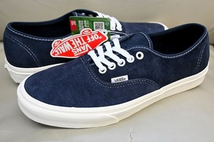 新品未使用 VANS バンズ US企画 AUTHENTIC オーセンティック Pig Suede ピグ スエード レザー ネイビー 撥水 US10 28センチ 送料無料