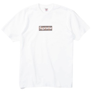 国内正規 新品 22ss Supreme × Burberry バーバリー Box Logo Tee Tシャツ L 白 ホワイト