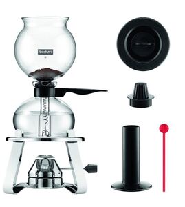 新品並行!コーヒーメーカー サイフォン式 PEBO バキュー vacumm 1L ボダム coffee BODUM バーナー付き