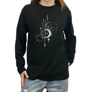 新品 弓矢 月 星 天体 宇宙 ネイティブ柄 コズミックアート ロンT 長袖 Tシャツ XS S M L XL ビッグ オーバー サイズ XXL~4XL パーカー 可