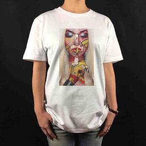 新品 アメコミ オノマトペ ポップアート ボディペイント 金髪 ブロンド Tシャツ S M L XL ビッグ オーバー サイズ XXL~5XL ロンT パーカー