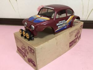 送料無料 当時物 1/10 モンスタービートル 塗装済 完成品 ラジコン ボディ タミヤ TAMIYA MONSTER BEETLE RC BODY
