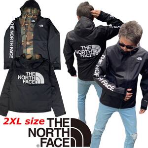 ザ ノースフェイス ジャケット 袖ロゴ マウンテンパーカーNF0A5IXA 撥水 迷彩 黒 2XLサイズ THE NORTH FACE MILLERTON JACKET 新品