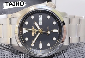 高級セームセット♪NEWデザイン 新品 SEIKO セイコー セイコー5スポーツ 腕時計 自動巻き 日本製 流通限定モデル ソリッドボーイ SRPE57K1