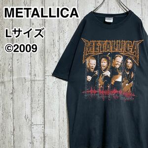 ☆送料無料☆ Hanes ヘインズ METALLICA メタリカ バンドTシャツ Lサイズ ブラック 2009 ビッグサイズ 22-61