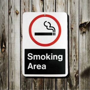 喫煙所 標識 看板 スモーキングエリア ディスプレイ アメリカ プレート サイン