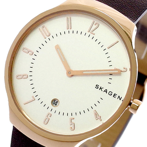   Skagen SKAGEN наручные часы мужской женский SKW6458 GRENEN кварц белый темный b Ran темно-коричневый 