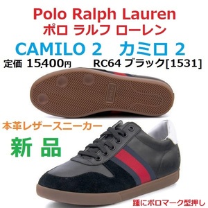 最後15400円→7250円即決27.5cm POLO RALPH LAUREN ポロ ラルフ ローレン CAMILO 2 天然皮革 本革 スエード レザー スニーカー シューズ 靴