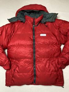 ◆ karrimor ◆ カリマー ポーランド製 alpiniste アルピニステ ロゴ刺繍 Pertex フーディー ダウンパーカージャケット XS 赤