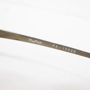 ∞【デッドストック】plusmix プラスミックス 眼鏡 メガネフレーム PX-13320 52[]17-140 メタル ボルドー シルバー SEED 日本製 □H8の画像9