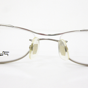 ∞【デッドストック】plusmix プラスミックス 眼鏡 メガネフレーム PX-13320 52[]17-140 メタル ボルドー シルバー SEED 日本製 □H8の画像3